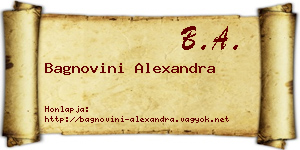 Bagnovini Alexandra névjegykártya